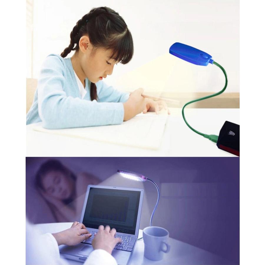 USBライト LEDデスクスタンド 小型 テーブルライト パソコンライト 読書灯 オフィス USB接続 省エネ｜plusnao｜02