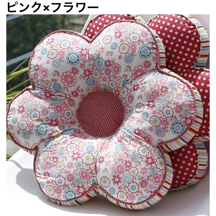 大きな花型ピンククッション plusnao（プラスナオ） クッション フロアクッション チェアクッション