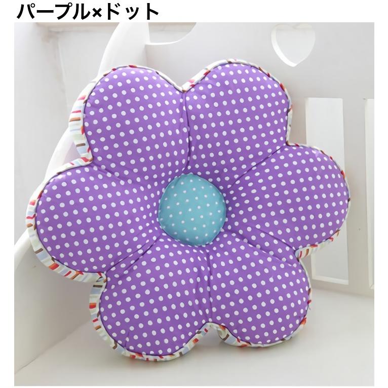クッション フロアクッション チェアクッション 座布団 40 40cm 花型
