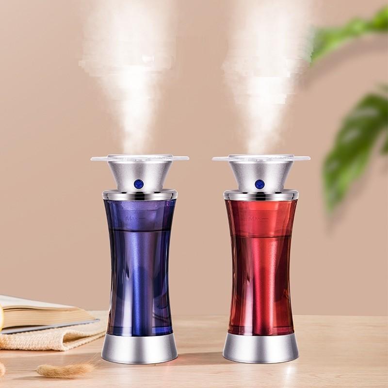 加湿器 USB加湿器 ミニ加湿器 USB接続 卓上 コンパクト 置き型 シンプルデザイン 光る 小型 デスク オフィス ミスト コンパクト加湿器