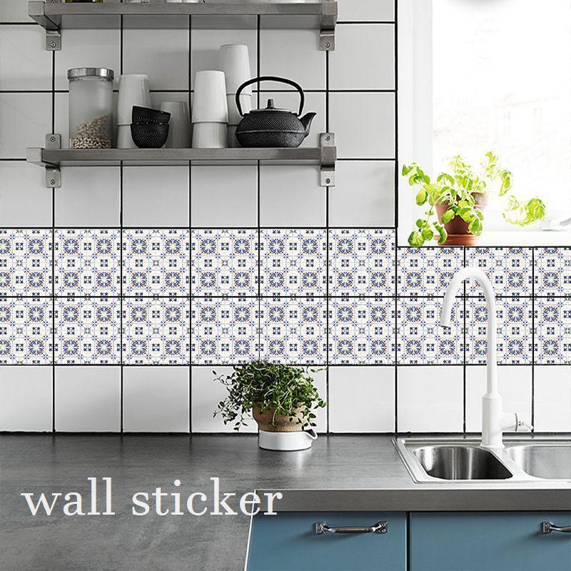 プラスナオyahoo 店ウォールステッカー 壁紙シール モロッコタイル風 6枚入り 6枚セット