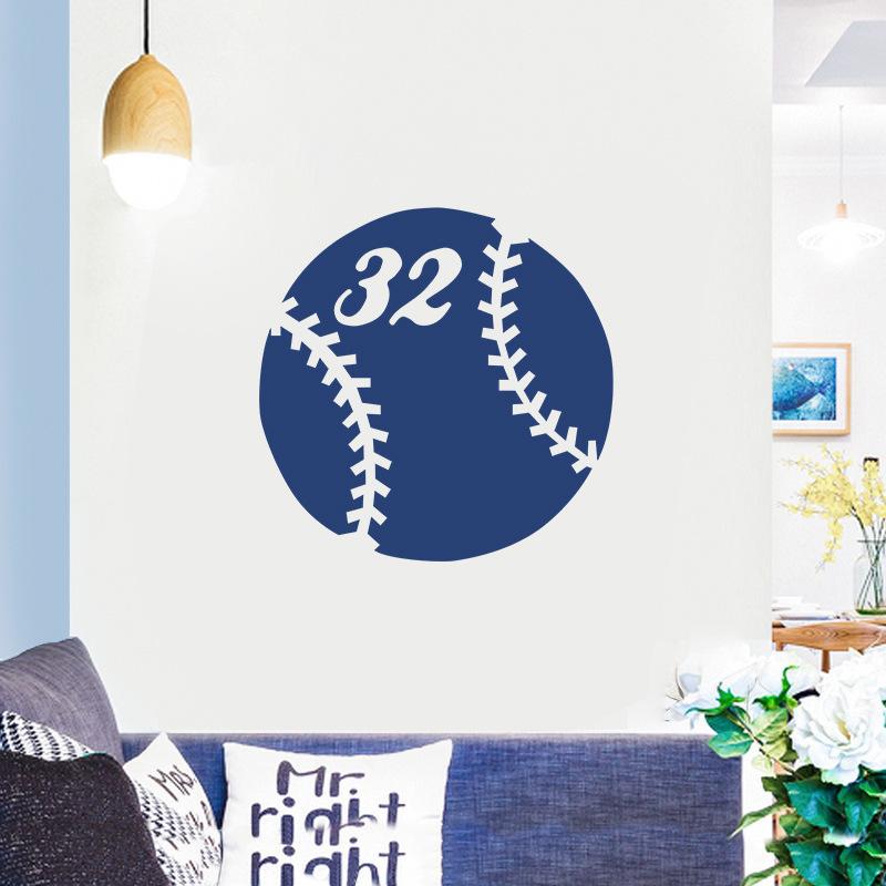 ウォールステッカー 壁ステッカー 壁紙シール 野球 ボール ベースボール 32番 インテリア雑貨 Diy 模様替え プチリフォーム 貼り付け簡単 イメ プラスナオ Paypayモール店 通販 Paypayモール