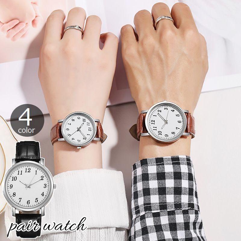 ペアウォッチ 腕時計 リストウォッチ メンズ レディース アナログ レザー調 ラウンド 円形 お揃い 夫婦 カップル おしゃれ Zak プラスナオyahoo 店 通販 Yahoo ショッピング