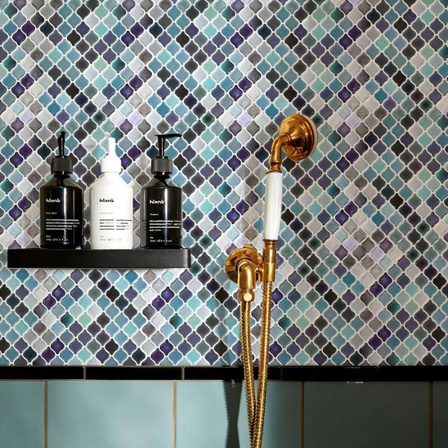 plusnao 壁紙シール ウォールステッカー タイル風 モロッカン柄