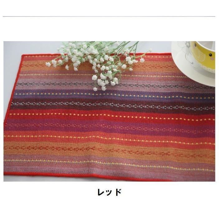 最新デザインの ランチョンマット 洗える 洗濯 カラフル おしゃれ 北欧 キッチン コットン 綿 レッド ネイビー ブルー オレンジ Shipsctc Org