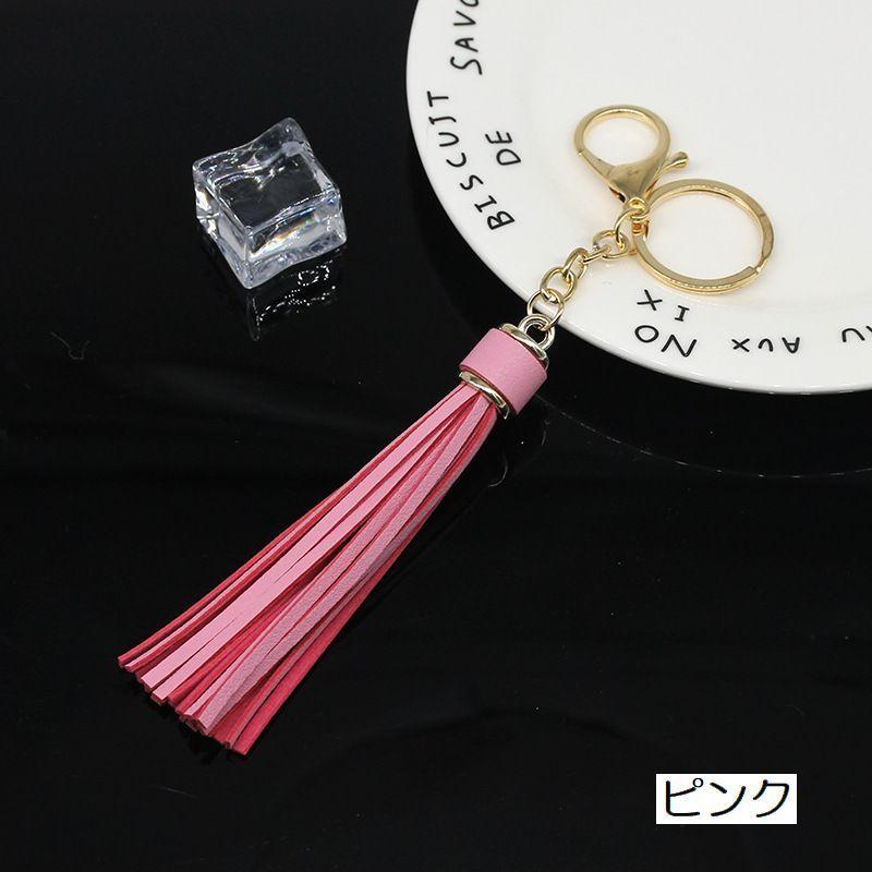 plusnao キーホルダー バッグチャーム タッセル レザー調 キー plusnao キーホルダー バッグチャーム タッセル レザー調 キー