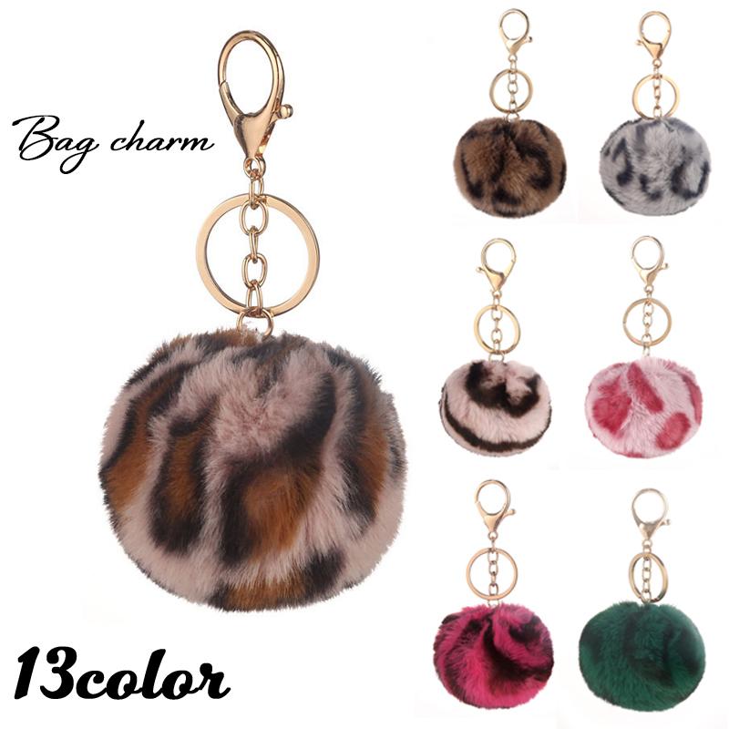 plusnao（プラスナオ） バッグチャーム キーホルダー フェイクファー