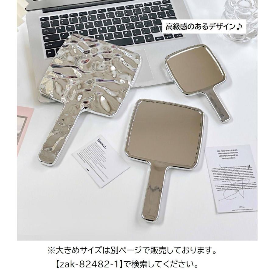 手鏡 ハンドミラー コンパクト 四角形 スクエア型 持ち手付き 手持ち 持ち歩き便利 化粧直し 携帯用 エチケット おしゃれ お出掛け 旅行 ...