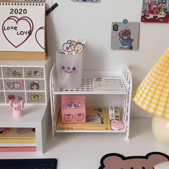 plusnao（プラスナオ） 卓上ラック 収納ラック 机上ラック 収納棚 2段
