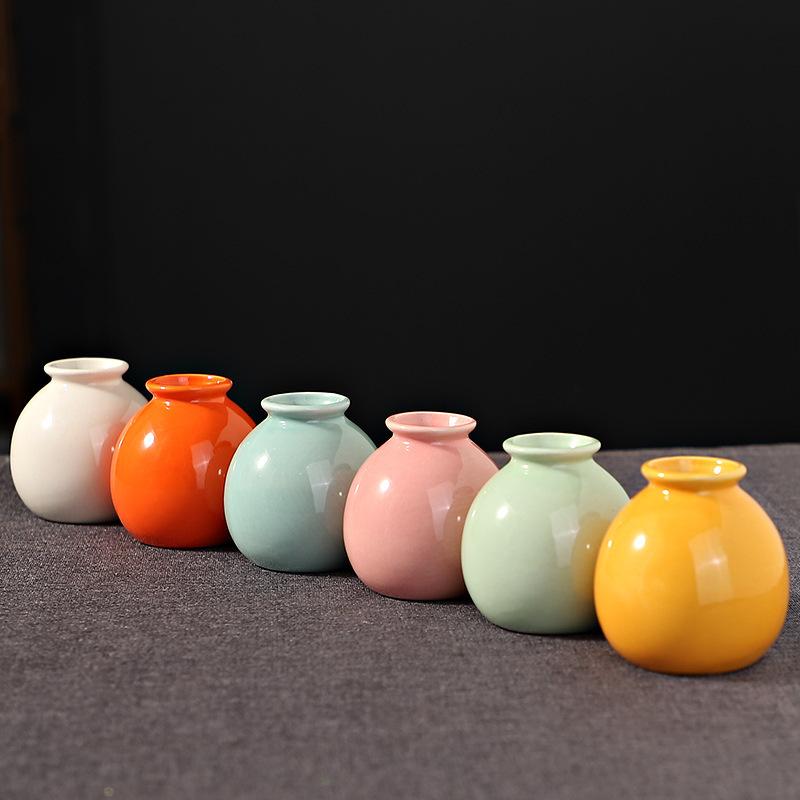 花瓶 花びん フラワーベース 花器 陶器 セラミック 置物 丸型 装飾
