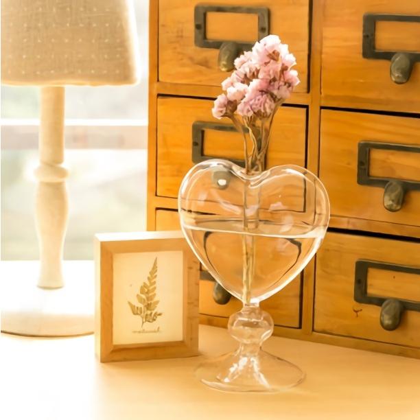 花瓶 花びん フラワーベース フラワースタンド 一輪挿し ハート型 韓国