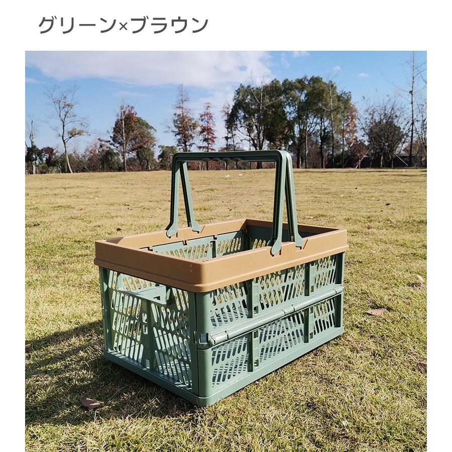 ピクニックバスケット 折りたたみ スタッキング コンテナ 収納ボックス