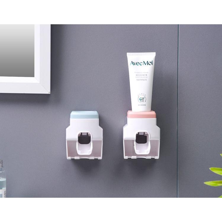 plusnao 歯ブラシホルダー 歯磨き粉ディスペンサー 自動 壁掛け 貼り