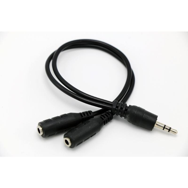 イヤホン分配ケーブル オーディオ分配ケーブル 分岐 二股 2分配 3.5mm