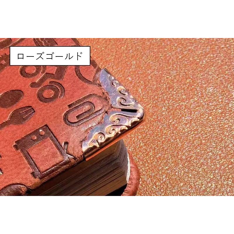 コーナー金具 20個入り クラフト材料 約14mm ハンドメイド 手帳 角