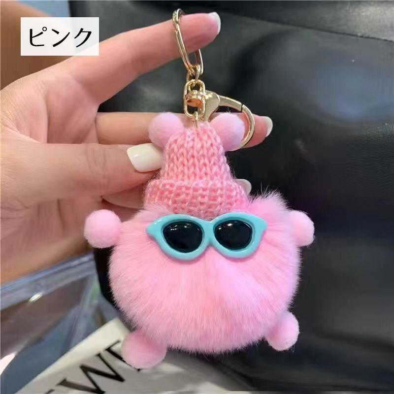 キーホルダー フェイクファー バッグチャーム ふわふわ もこもこ