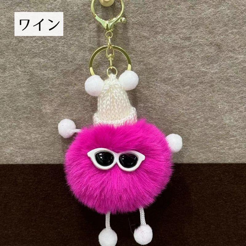 キーホルダー フェイクファー バッグチャーム ふわふわ もこもこ