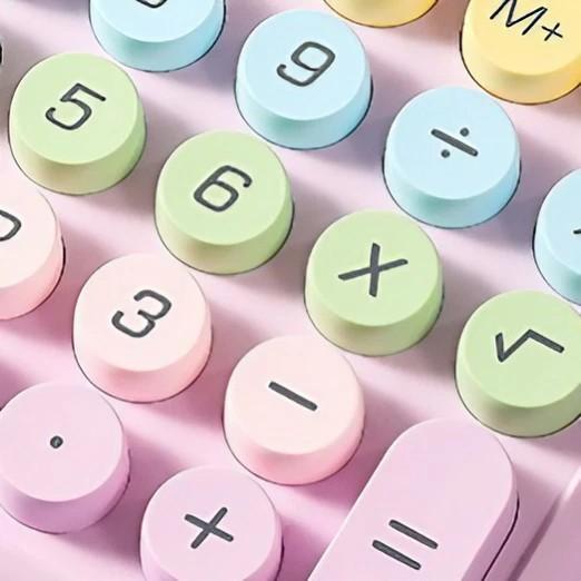電卓 計算機 12桁 文房具 文具 ソーラー 電池 卓上 大型ディスプレイ 滑り止め 見やすい カラフル 可愛い ポップ おしゃれ 事務用品 オフィス | plusnao | 06