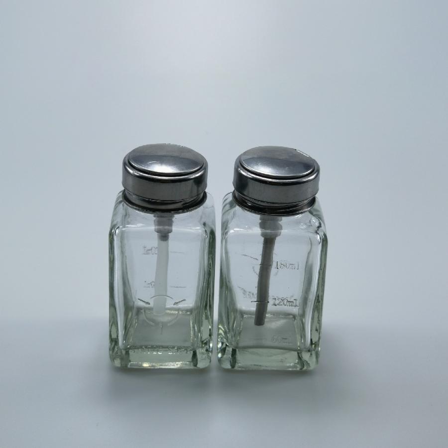 ガラスディスペンサー ネイルリムーバー入れ 180ml 詰め替え容器