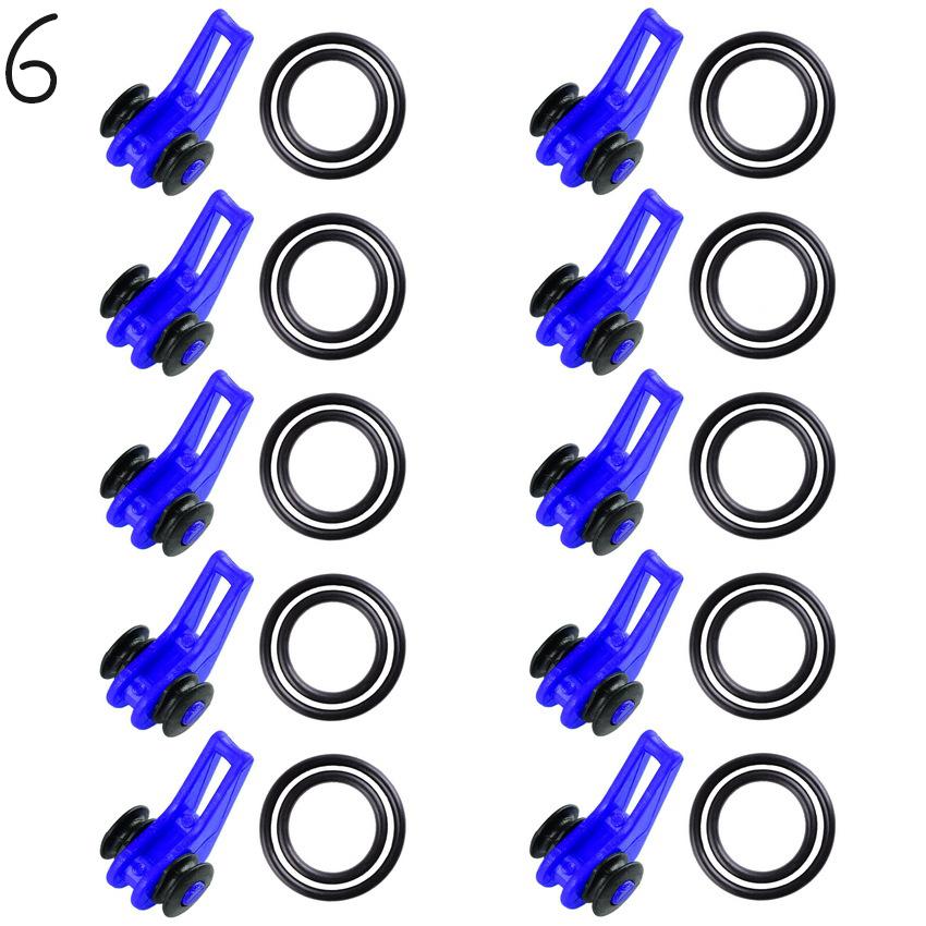 フックキーパー フックホルダー 同色10個セット ルアー用 釣り具 固定 調整可能 傷防止 釣り竿 ロッド 釣り針 フィッシング｜plusnao｜10