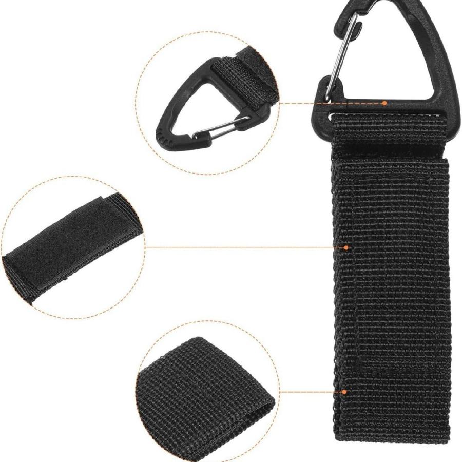 BASGACK コブラバックルカラビナ付きストラップ plusnao（プラスナオ） キーストラップ カラビナ付 面ファスナー式