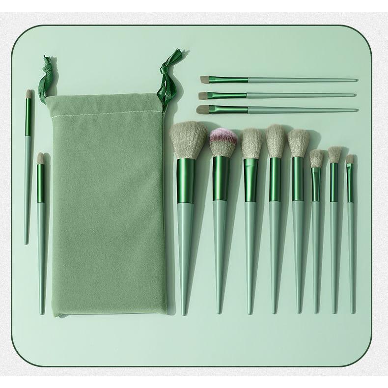 メイクブラシ 13本セット 収納袋付き 巾着袋 化粧筆 ファンデーション