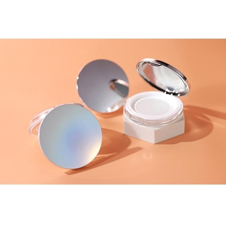 フェイスパウダー用ケース 詰め替え容器 メイク道具 ミラー付き ルース
