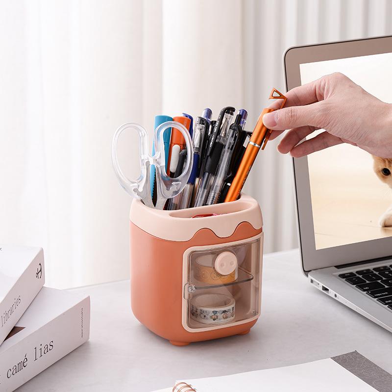 plusnao（プラスナオ） 卓上収納 デスクオーガナイザー ペン立て 小物