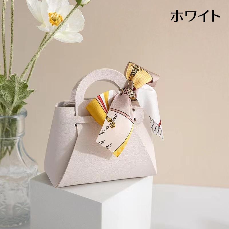 plusnao ラッピング袋 ギフトバッグ レザー調 組み立て式 手提げ