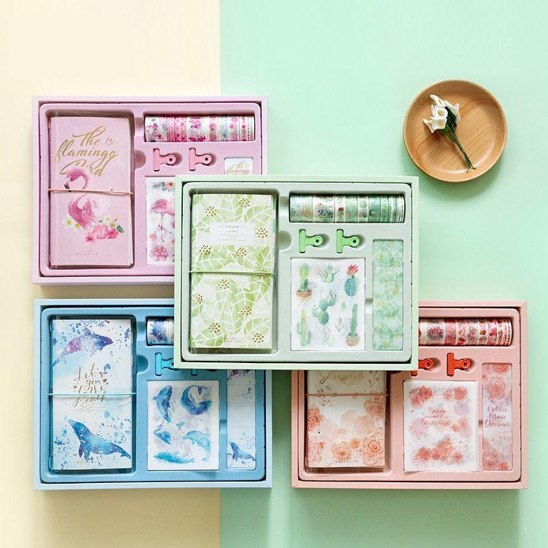 文具セット マスキングテープ 手帳 付箋 クリップ ステーショナリー かわいい おしゃれ フラミンゴ 桜 花 フラワー 海 星 Zak プラスナオyahoo 店 通販 Yahoo ショッピング