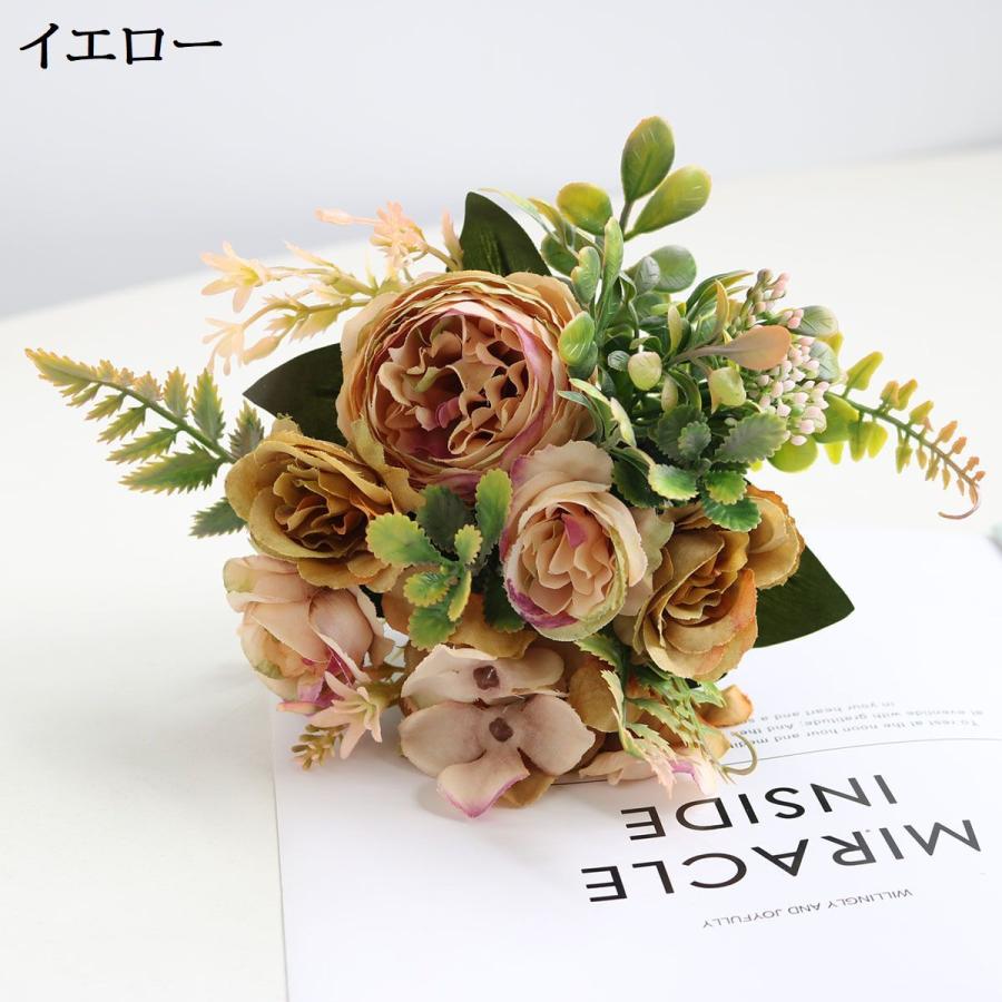 造花 1本 フェイクフラワー フラワーアレンジメント ブーケ 花束 牡丹