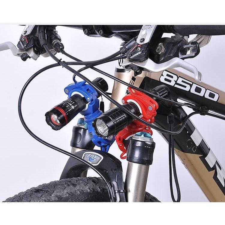 自転車ライトホルダー 懐中電灯ホルダー サイクルライトホルダー