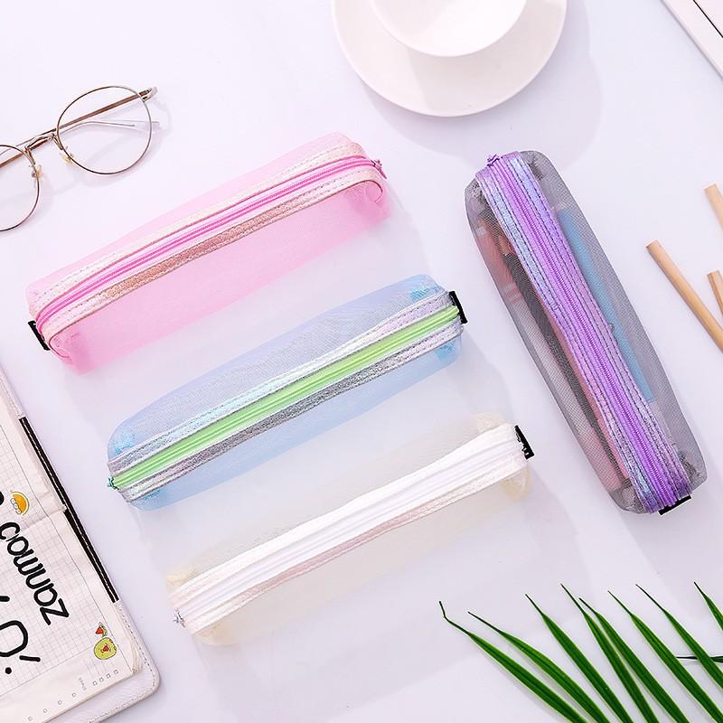 ペンケース ペンポーチ 筆箱 文房具 ステーショナリー 文具 ペン入れ シンプル 学校 学生 小学生 中学生 高校生 大学生 鉛筆 事務 メッシュ ス プラスナオ Paypayモール店 通販 Paypayモール