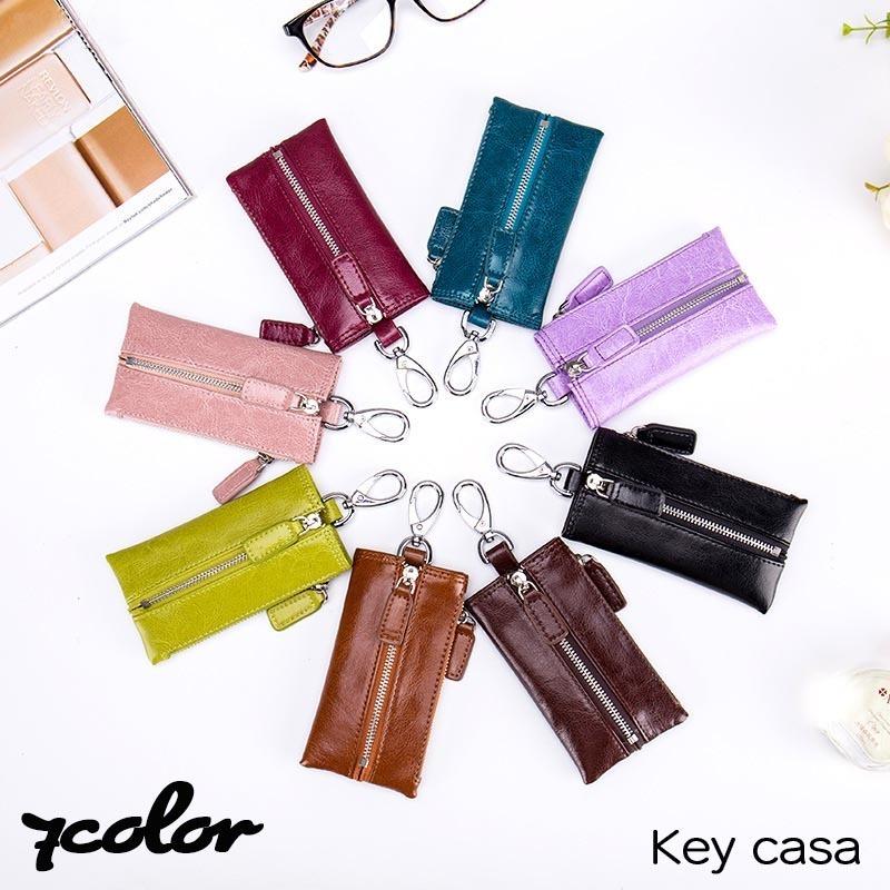キーケース キーホルダー スマートキーケース 6連フック ユニセックス レディース メンズ ファッション雑貨 レザー 本革 鍵入れ カラビナ ファスナ Zak プラスナオyahoo 店 通販 Yahoo ショッピング