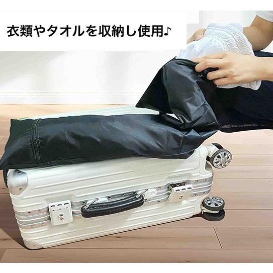 ネックピロー 旅行用枕 衣類収納 タオル収納 ポーチ バッグ 一体型