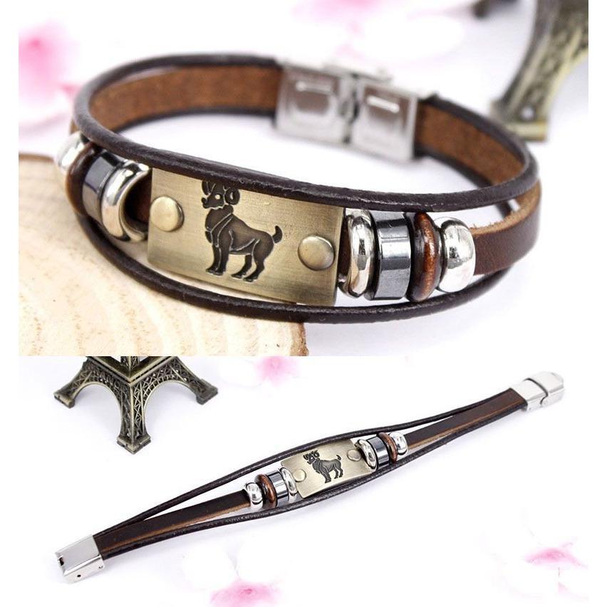 ブレスレット アクセサリー ファッション小物 男女兼用 バックル 星座 牡羊座 乙女座 牡牛座 蟹座 山羊座 射手座 獅子座 魚座 双子座 水瓶座 天 プラスナオ Paypayモール店 通販 Paypayモール