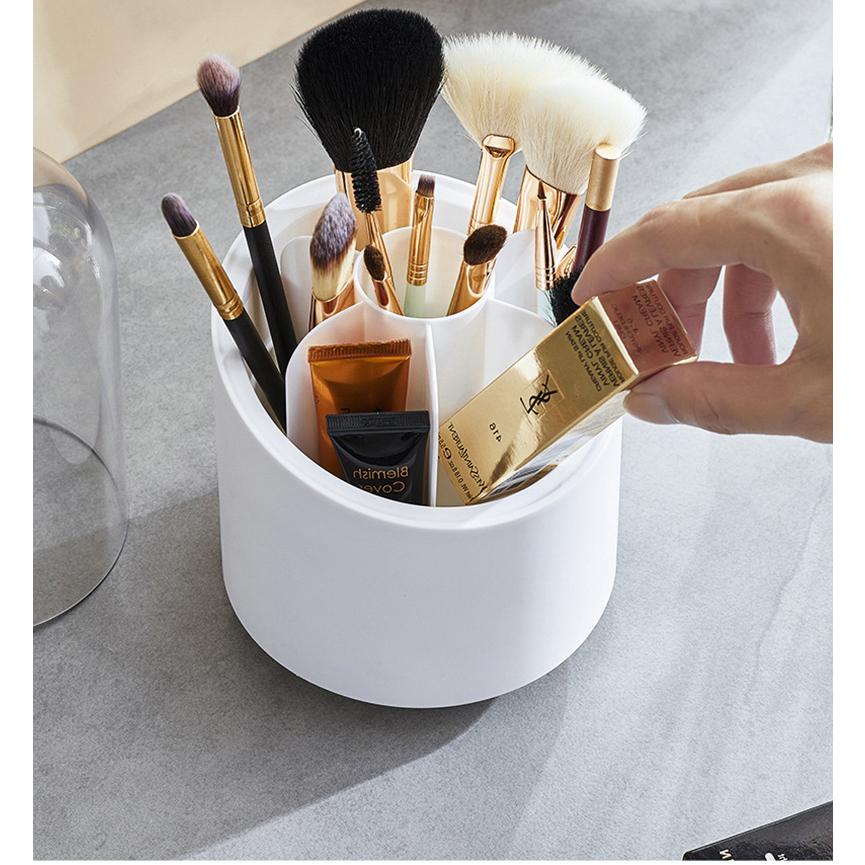 メイクブラシスタンド メイクボックス コスメ収納 フタ付き クリア