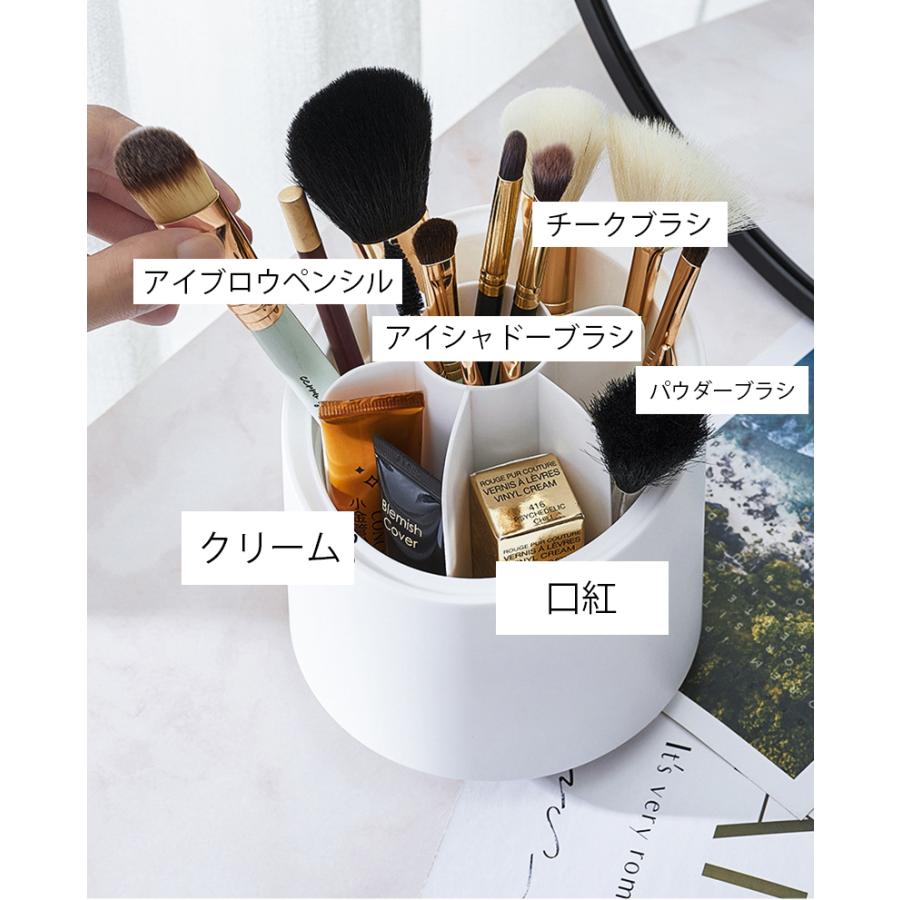 メイクブラシスタンド メイクボックス コスメ収納 フタ付き クリア