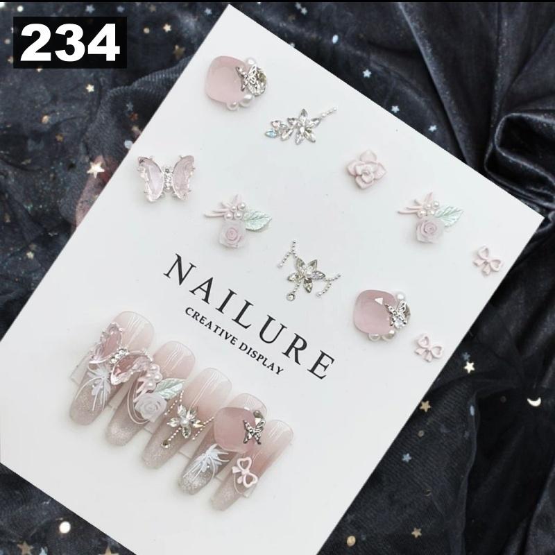 ネイルパーツ セット ラインストーン リボン 蝶 キラキラ ネイルアート