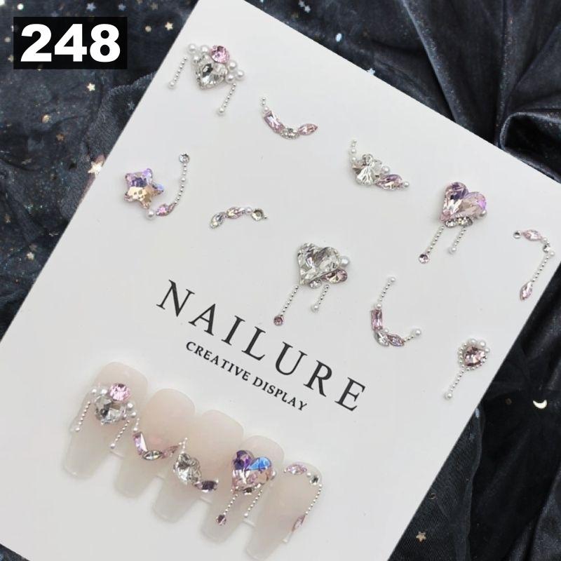 ネイルパーツ セット ラインストーン リボン 蝶 キラキラ ネイル