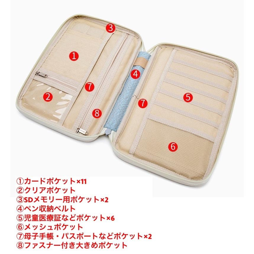 母子手帳ケース パスポートケース 貴重品ケース マルチケース 持ち