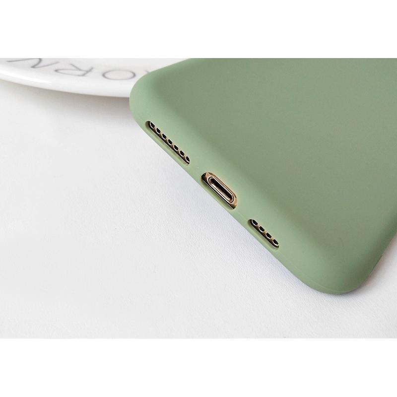 iPhoneケース カバー スマホケース マット くすみカラー つや消し