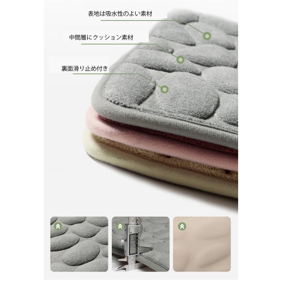 バスマット 足ふきマット 40 60cm 吸水 ふかふか 厚め 滑り止め 玄関