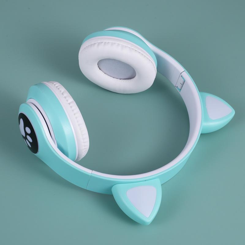 ヘッドホン イヤホン ゲーミングヘッドセット 猫耳 ワイヤレス Bluetooth5.0 マイク付き 有線 無線 高音質 防水 リチウム｜plusnao｜03