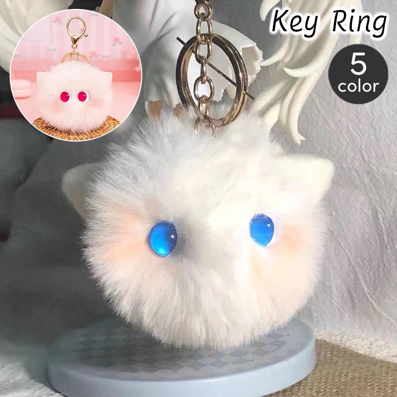 世界的に有名な plusnao キーホルダー フェイクファー 猫 ねこ ネコ バッグ 財布・ケース・小物入れ