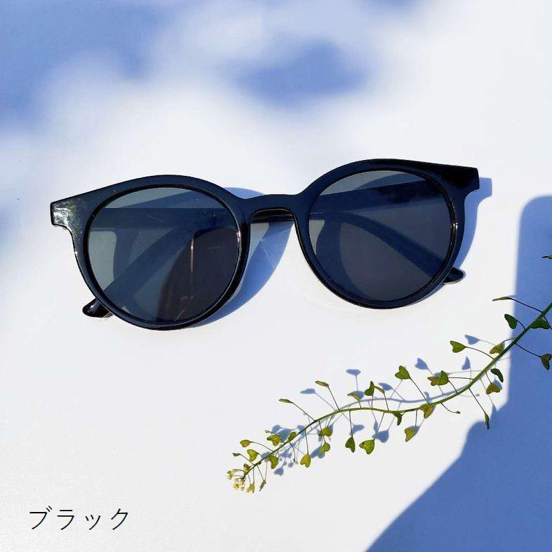 サングラス レディース 女性用 伊達めがね 色付き ボストン型 紫外線  