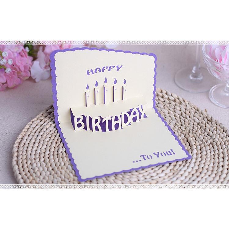 グリーティングカード メッセージカード 誕生日 バースデー 記念日 お祝い カード 立体 飛び出す ケーキ 3D|plusnao|07