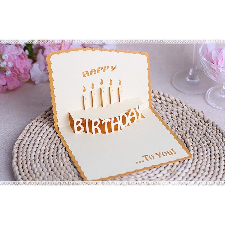 グリーティングカード メッセージカード 誕生日 バースデー 記念日 お祝い カード 立体 飛び出す ケーキ 3D|plusnao|08