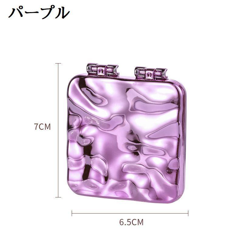 コンパクトミラー 手鏡 両面 2面鏡 折りたたみ 小型 携帯用 持ち歩き