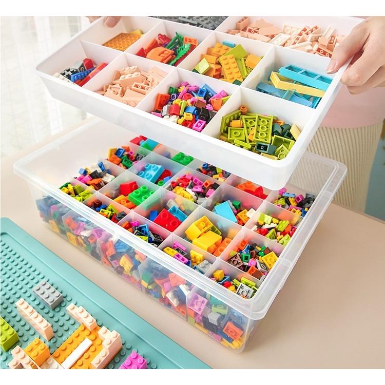 ブロック収納ケース おもちゃ収納 収納ボックス 2段 フタ付き 蓋つき